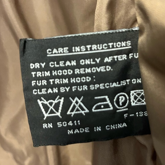 Fleet Street Women's Coat Zip Button Combo Rabbit Fur Trim Hood - Picture 9 of 14